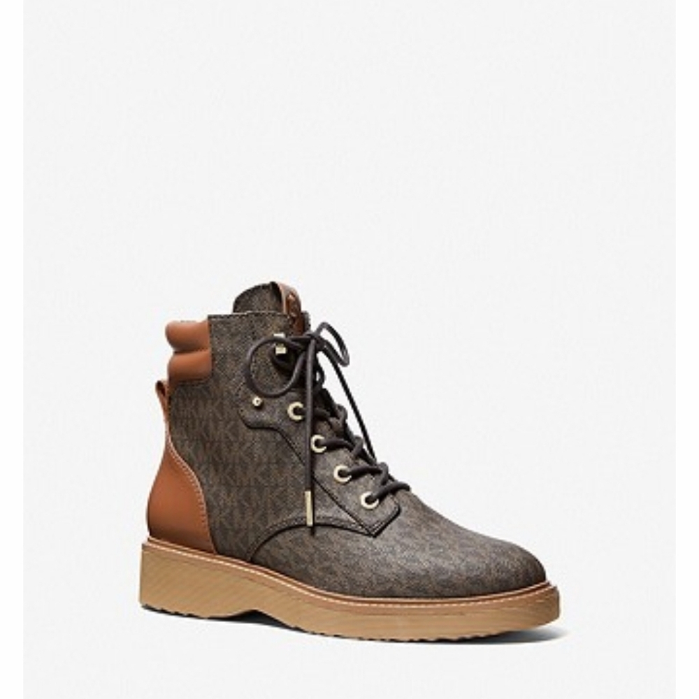 Brown Michael Kors Trudy combat boots. Size 6.5 new,never worn